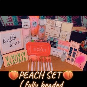 Peach bundle , my mom hand beaded this checkbook wallet also.Victoria secrets!